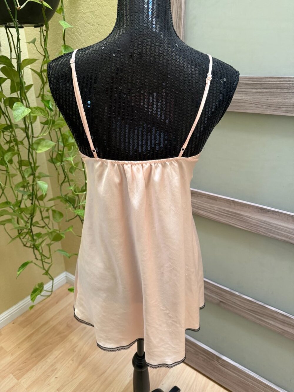 Vintage Victoria’s Secret Angels 2007 Satin Lace Slip Size S 🖤🎀🖤 - Picture 5 of 10